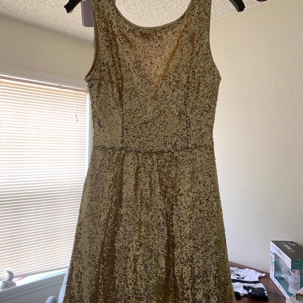 Gold Sequin Dress -perfect for holiday party!